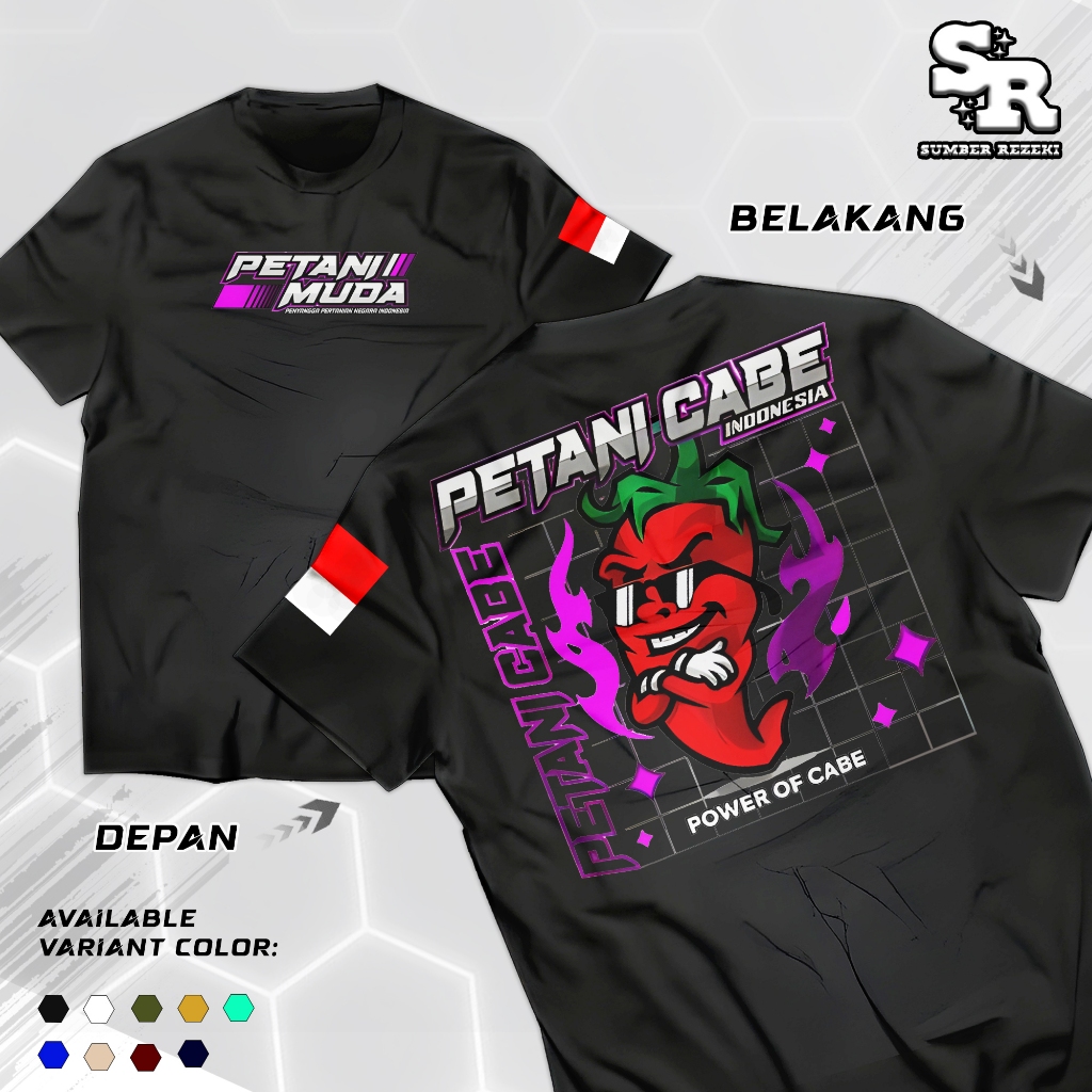 Kaos Petani muda Cabe Power Of Cabe Streetwear v2 Baju Distro - bisa COD