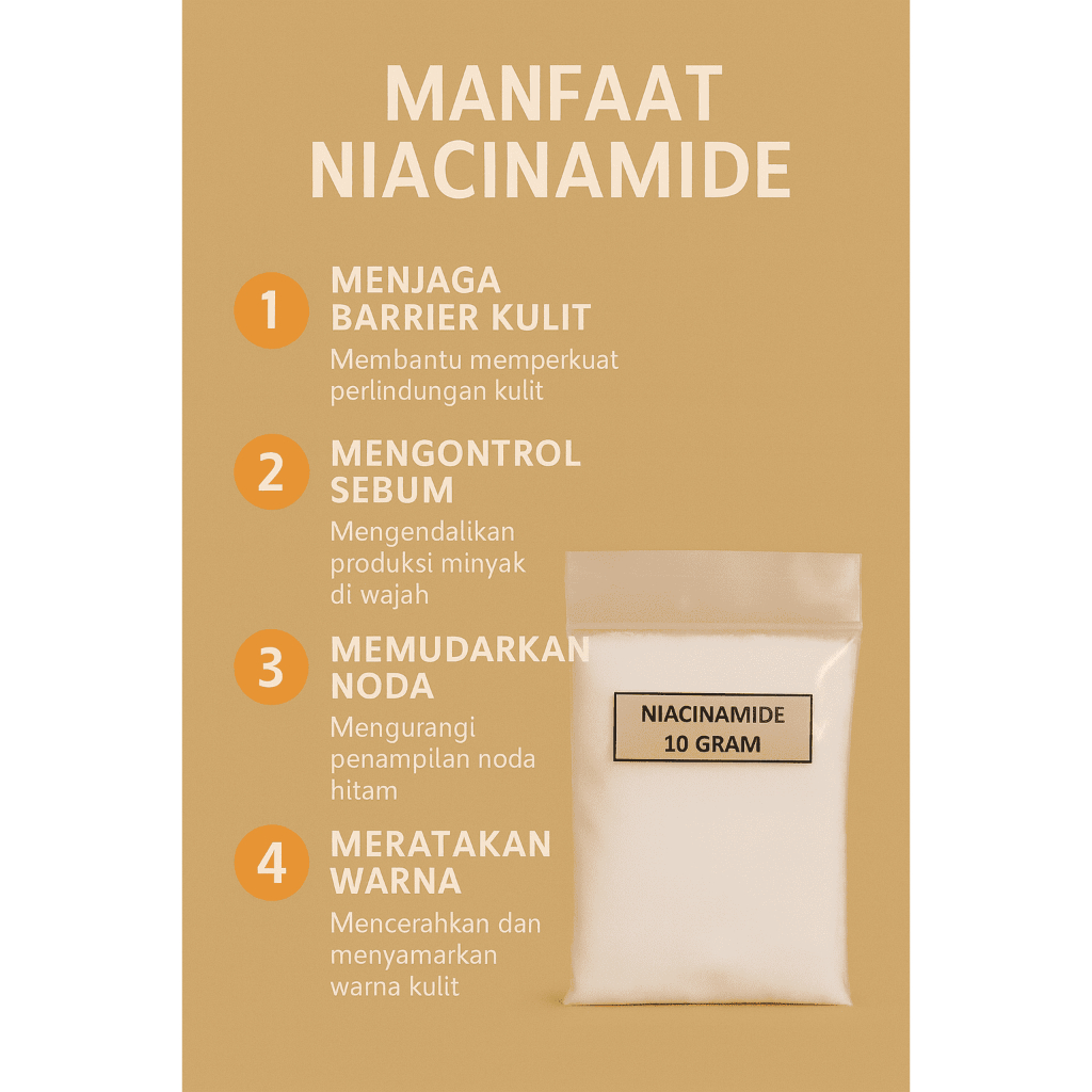 Niacinamide vitamin B3 Bubuk racikan Kosmetik whitening kulit 10 GRAM