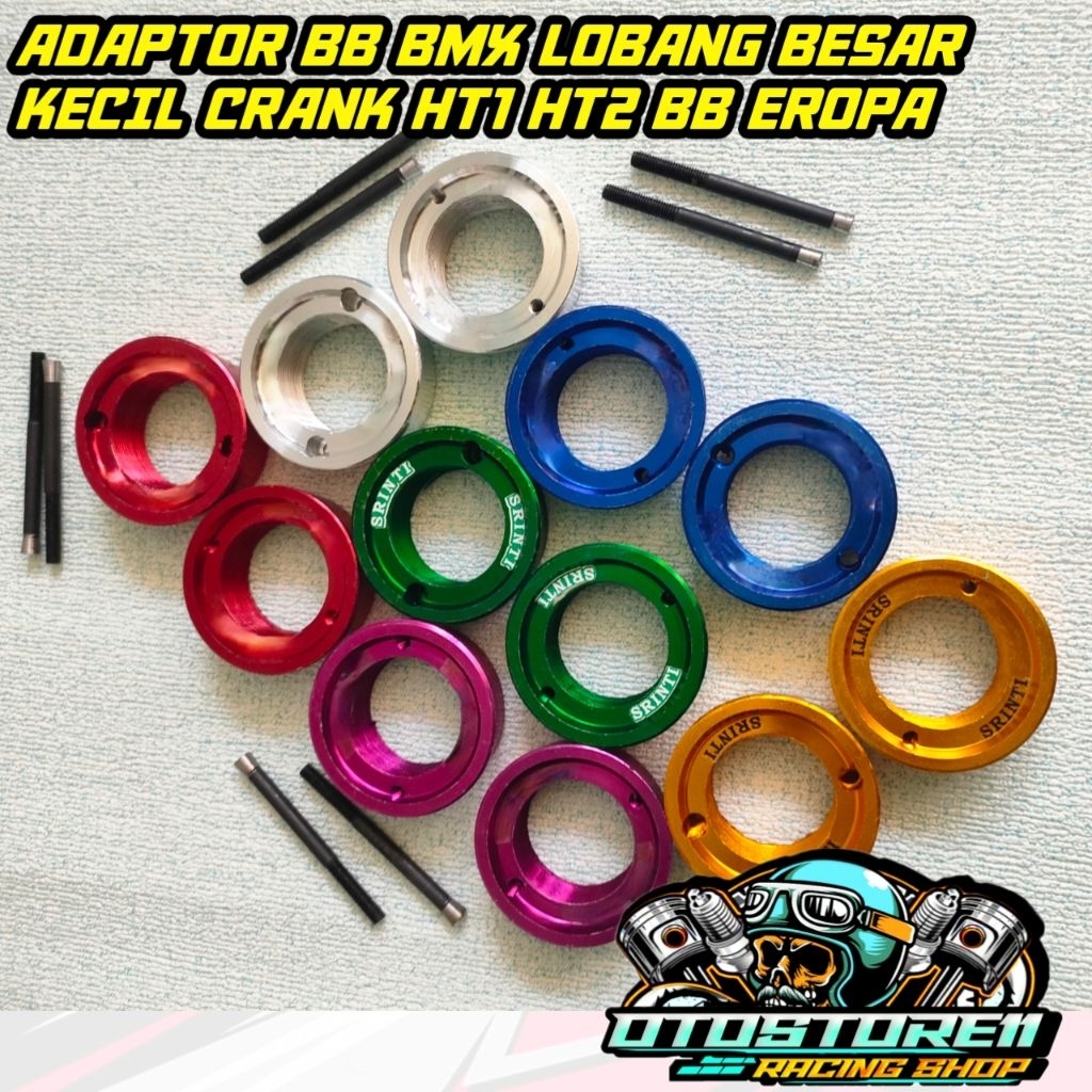 adaptor bb bmx eropa crank ht1 ht2 lubang besar kecil plus 2 baut