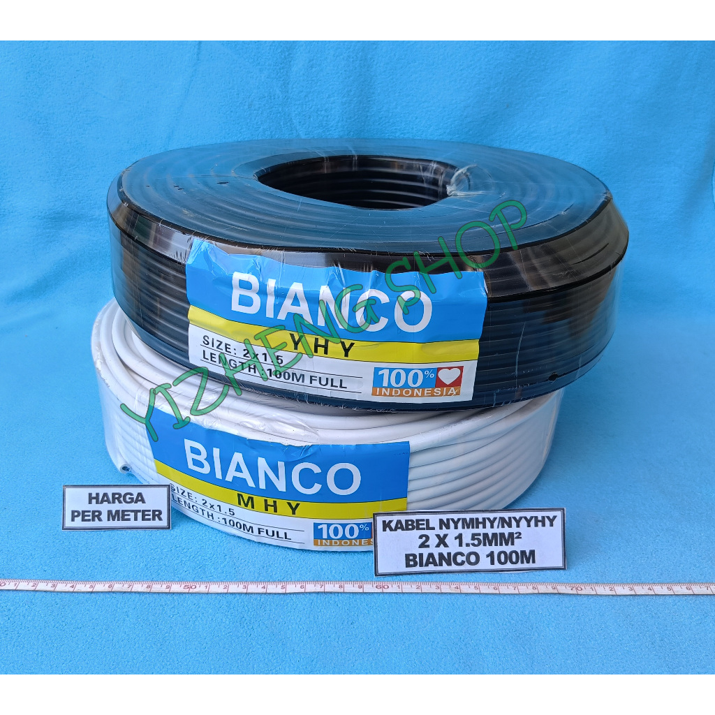 KABEL NYMHY/NYYHY (SERABUT) BIANCO 2 X 1.5 PER METER