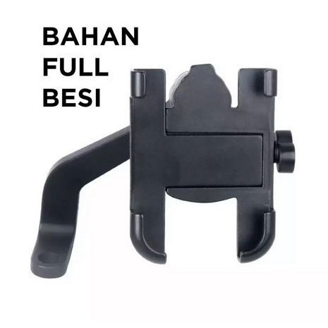 Holder HP Motor Besi di Spion Motor / Stand Holder HP Motor Besi C2 Cocok Untuk di Motor Matic Bebek