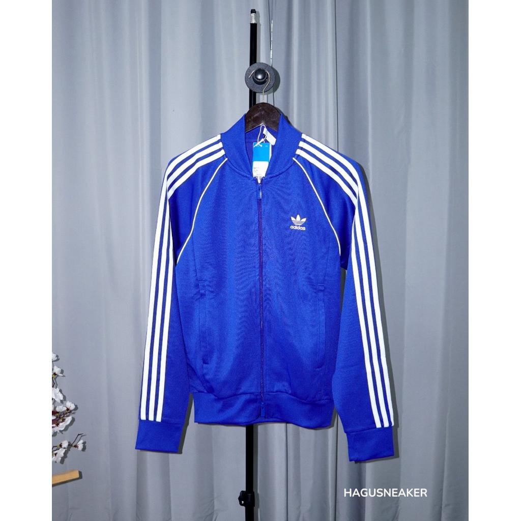 ADIDAS ADICOLOR CLASSICS SST TRACK JACKET [BLUE/WHITE] #IY9850 HAGUSNEAKER GARANSI 100% ORIGINAL