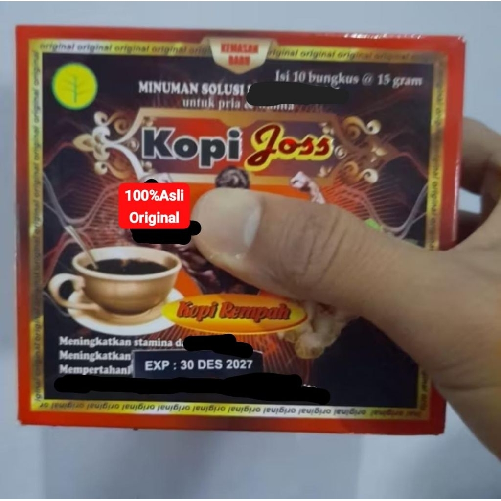 KOPI JOS ORI , KOPI REMPAH JOSS MINUMAN KEBUGARAN DAN STAMINA PRIA KUAT TAHAN LAMA  INSTAN COFFEE MI