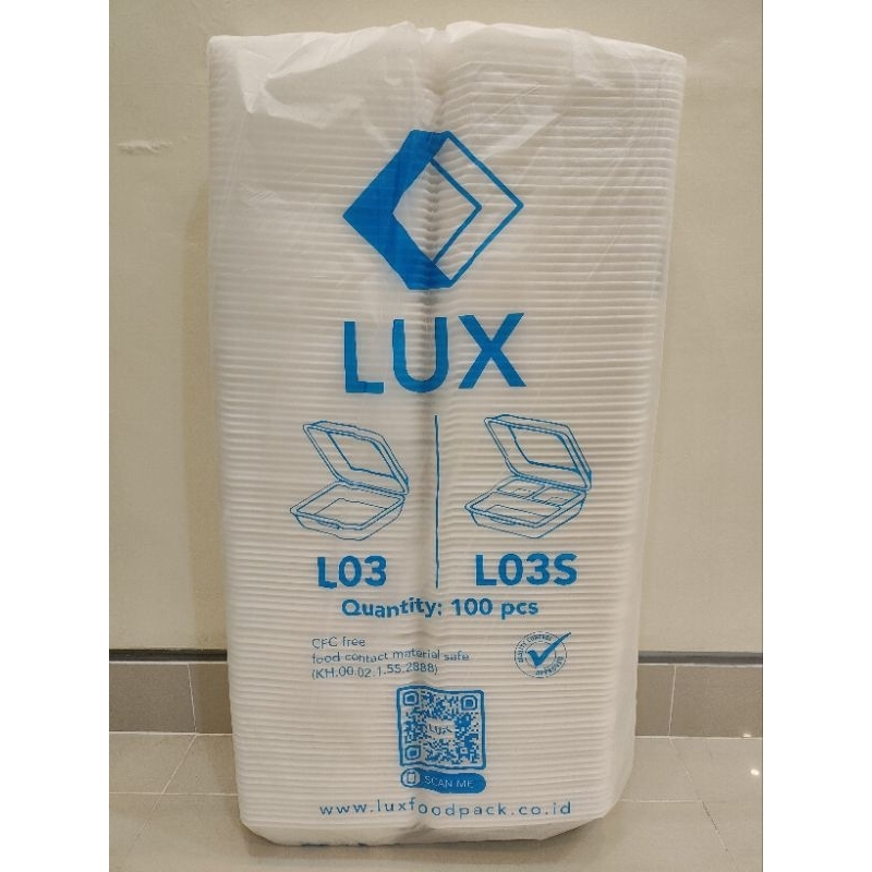 MURAH kotak makan sterofoam nasi MERK LUX L-03 & L01/ styrofoam bubur / sterofoam bubur / sterofoam 
