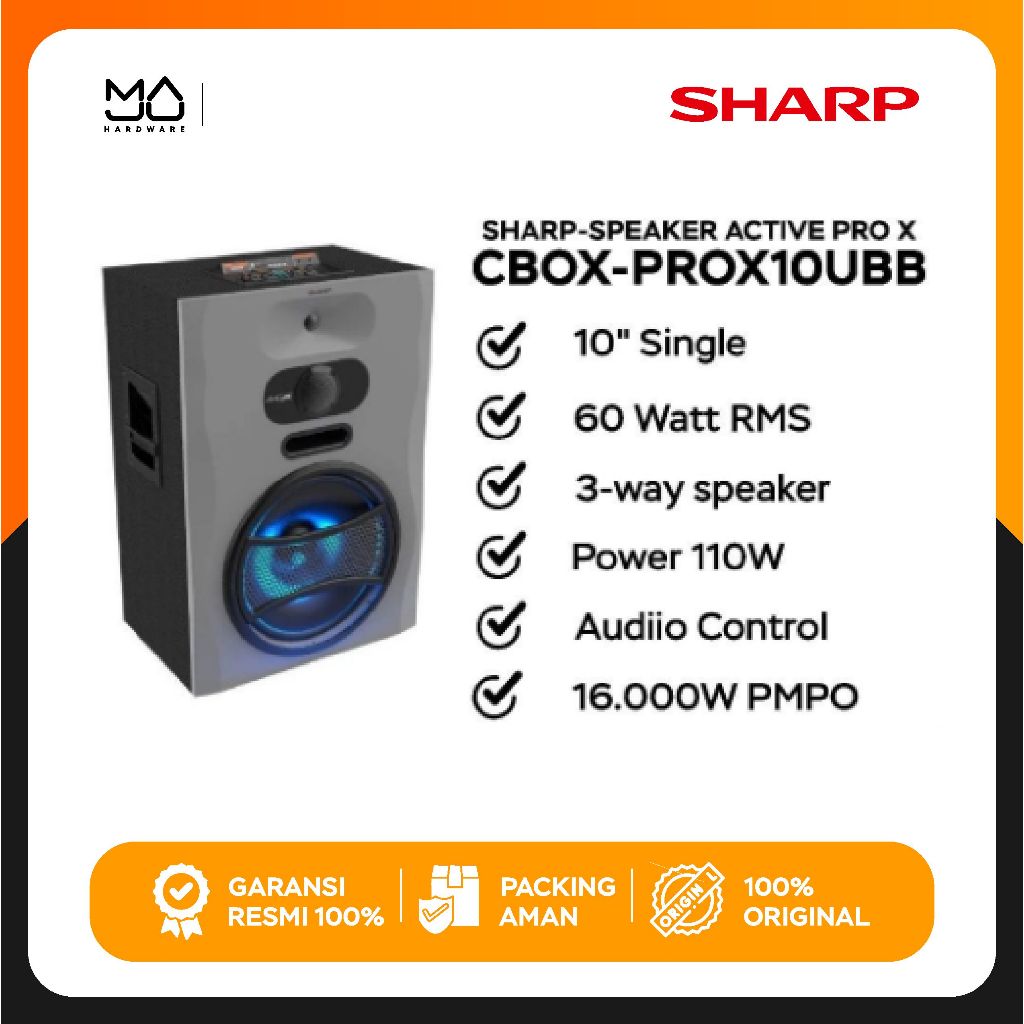 Sharp Speaker Active Pro-X CBOX-PROX10UBB - Garansi Resmi