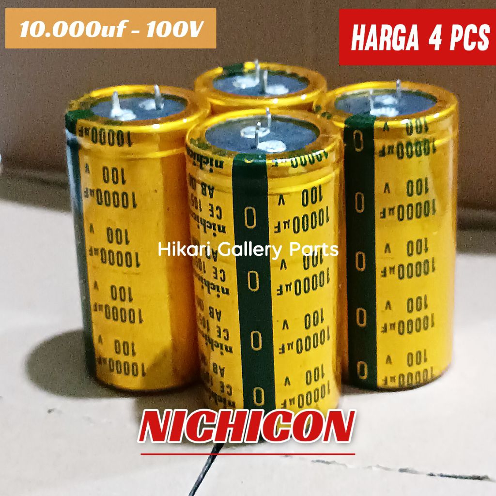 [4 PCS] ELCO NICHICON GOLD 10000uf 100V / KAPASITOR ELKO ELCO 10000uf 100volt 100 volt NICHICON CAPA