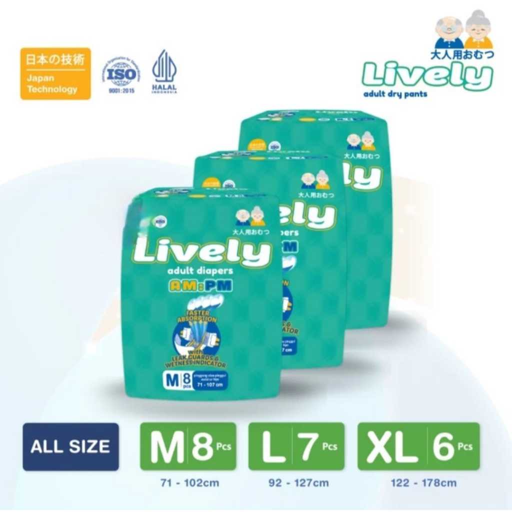 LIVELY popok dewasa perekat tape adult diapers promo murah