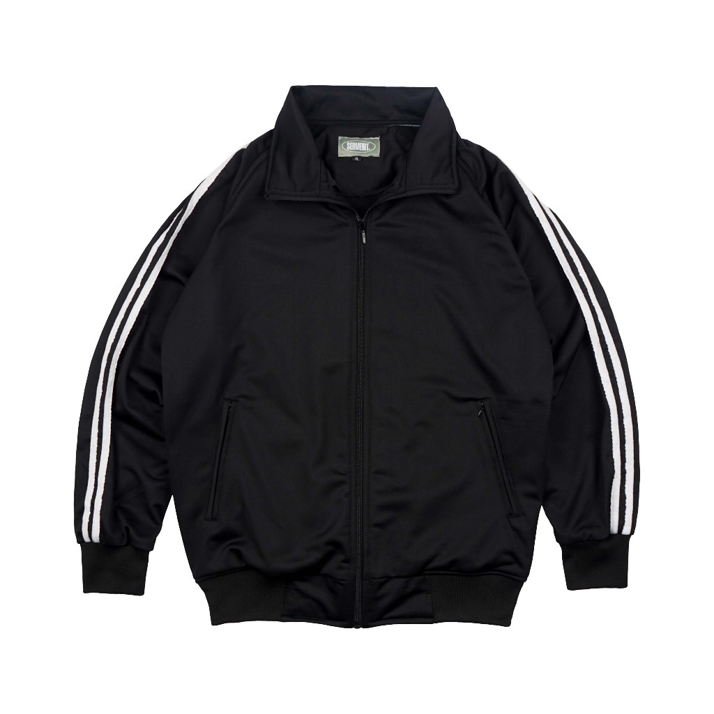 SERVENT - JUMBO Jacket Tracktop Pria | Sport Jacket Running Hitam