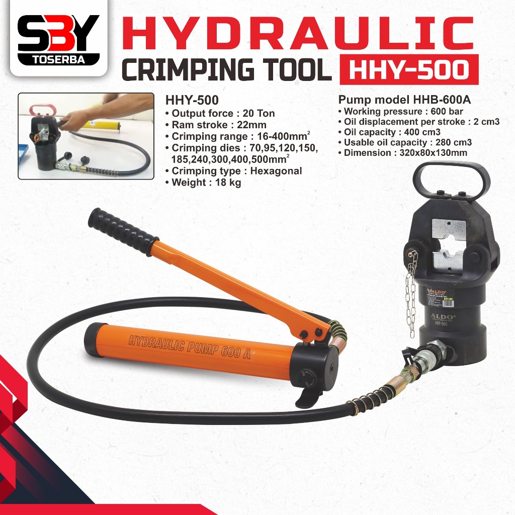 HYDRAULIC CRIMPING TOOL TYPE HHY-500 MERK ALDO