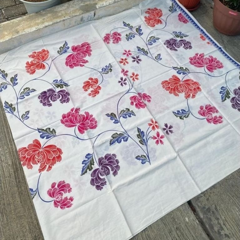 (ORIGINAL) KAIN BATIK LAWEYAN SOLO BUNGA MEKAR MERAH PINK UNGU PUTIH