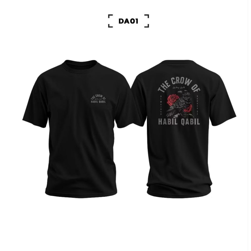 Kaos Distro The Crow Of Nabil Qabil - Tshirt Distro Viral Bahan Katun