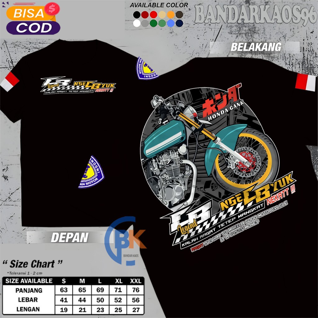 BandarKaos96 Kaos Racing Cb Legends Honda Gank NgeCB Yuk Kalah Ragat Tetep Mangkat Baju Distro Motor