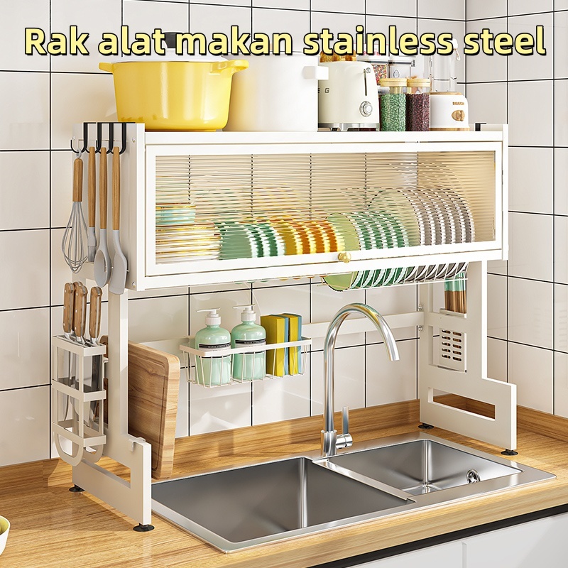 Rak Piring Wastafel Stainless Rak Piring Minimalis Rak Piring Stainless Lemari Rak Piring Stainless 