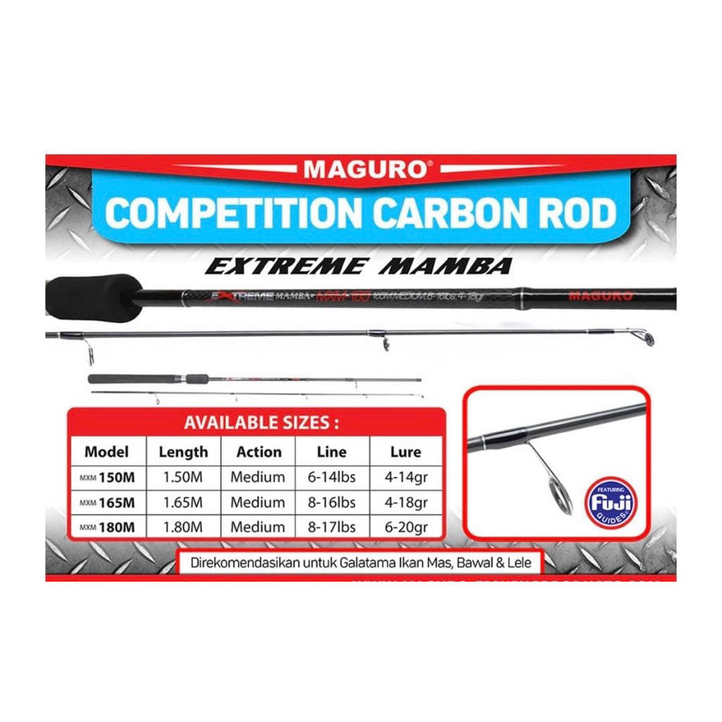 UJUNG Joran Maguro Extreme Mamba 165 180 Fuji Ring