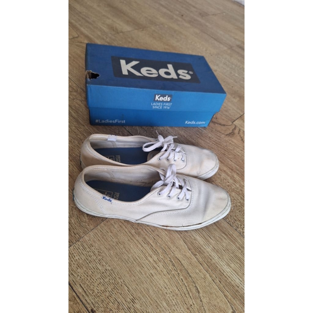 Keds champion white canvas woman