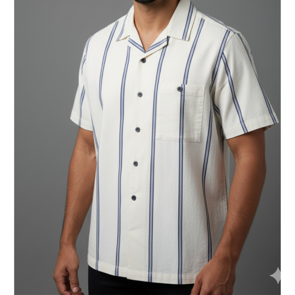 Emba Baju Pria | Kemeja Pendek Pria | Atasan Kemeja Putih Pria