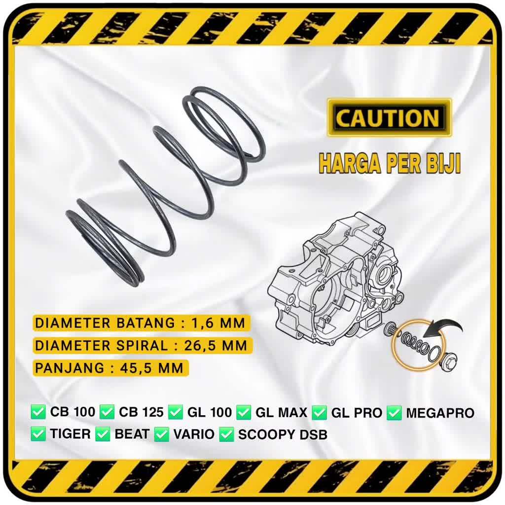 Pir / Per Filter Saringan Oli Mesin Honda GL PRO TIGER MEGAPRO BEAT VARIO SCOOPY MIO DLL per origina