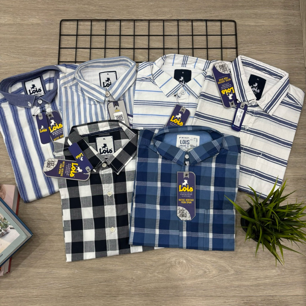 kemeja Pendek lois pria original SALE (MOTIF)