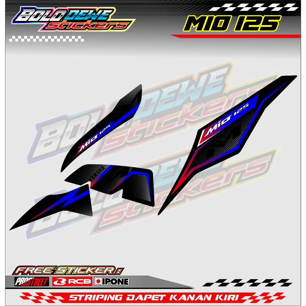 STRIPING VARIASI MOTOR MIO M3 125 / STIKER LIST VARIASI YAMAHA MIO M3 125