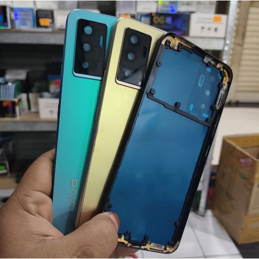 Casing Housing Kesing VIVO V23e 4G / V23e 5G V2126 BackDoor Tutup Belakang Bazzel Bezel + Tombol