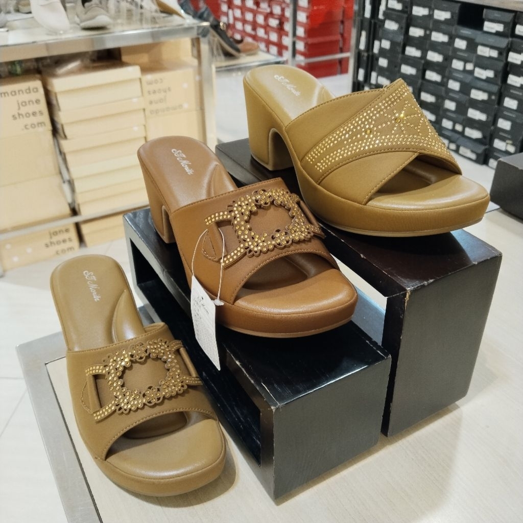 ST MORITZ‼️ sandal wanita hak 7cm blink blink mewah