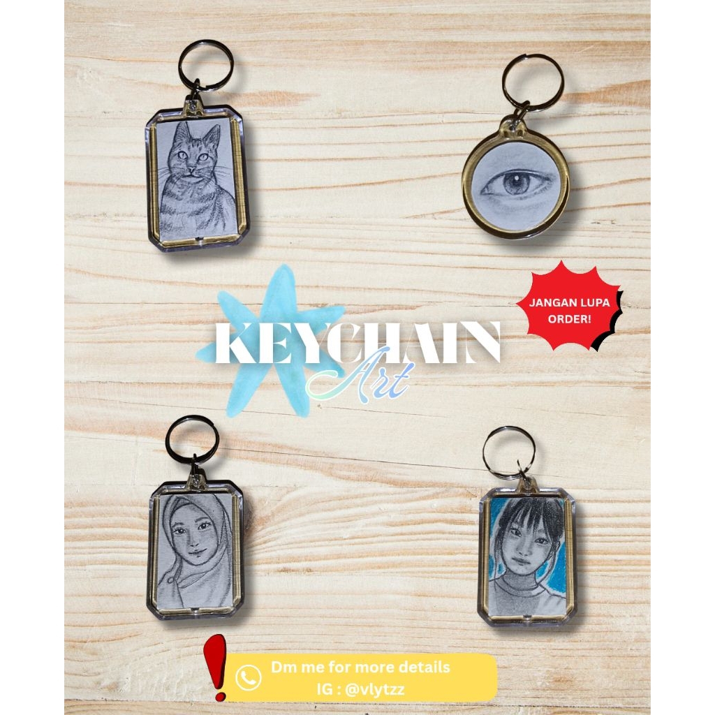 Keychain Custom Art| Keychain Custom Gambar| Keychain Custom