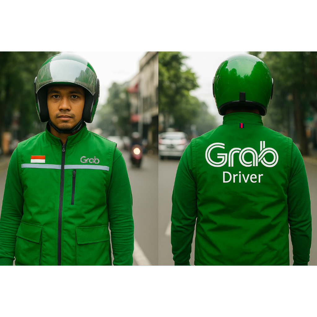Rompi Safety Grab | Rompi Grab Original | Jaket Grab Original