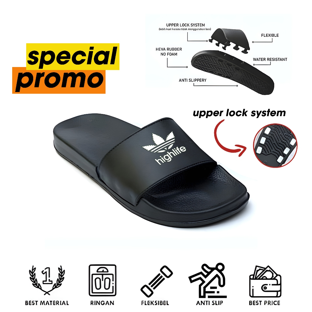 Sandal Slop Pria Wanita Eva/Sandal Slide Slop UPPER LOKE SISTEM/Sandal Distro Original