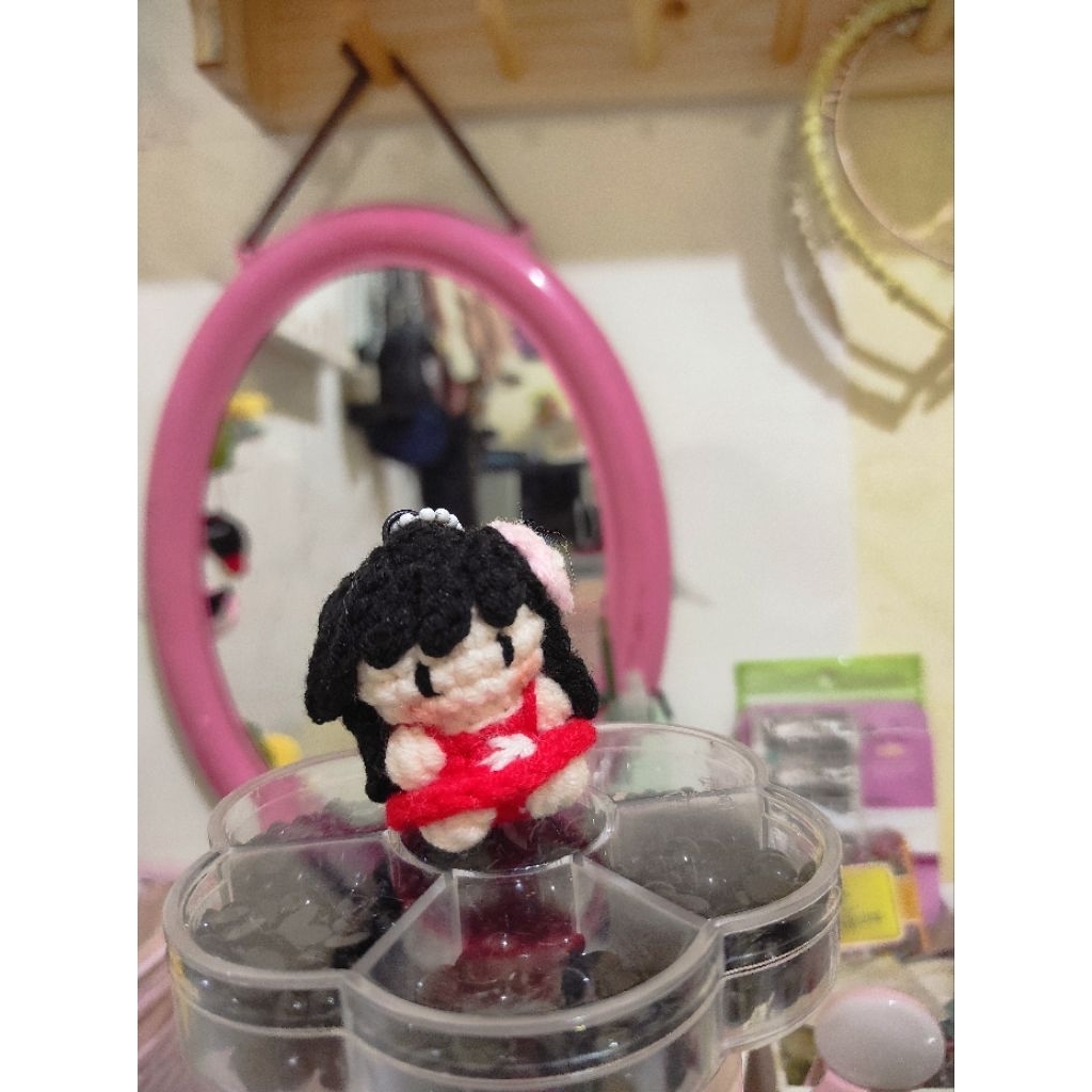 Keychain mini amigurumi anime|gantungan kunci rajut anime
