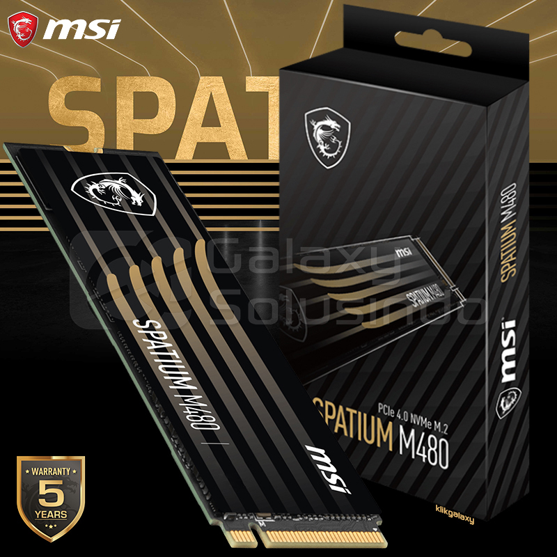 MSI SPATIUM M480 PRO 2TB M.2 NVMe PCIe Gen4 X4 SSD