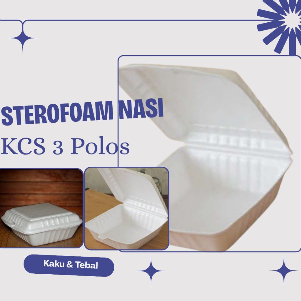 Sterofoam KCS 3 Polos Nasi Ayam Geprek