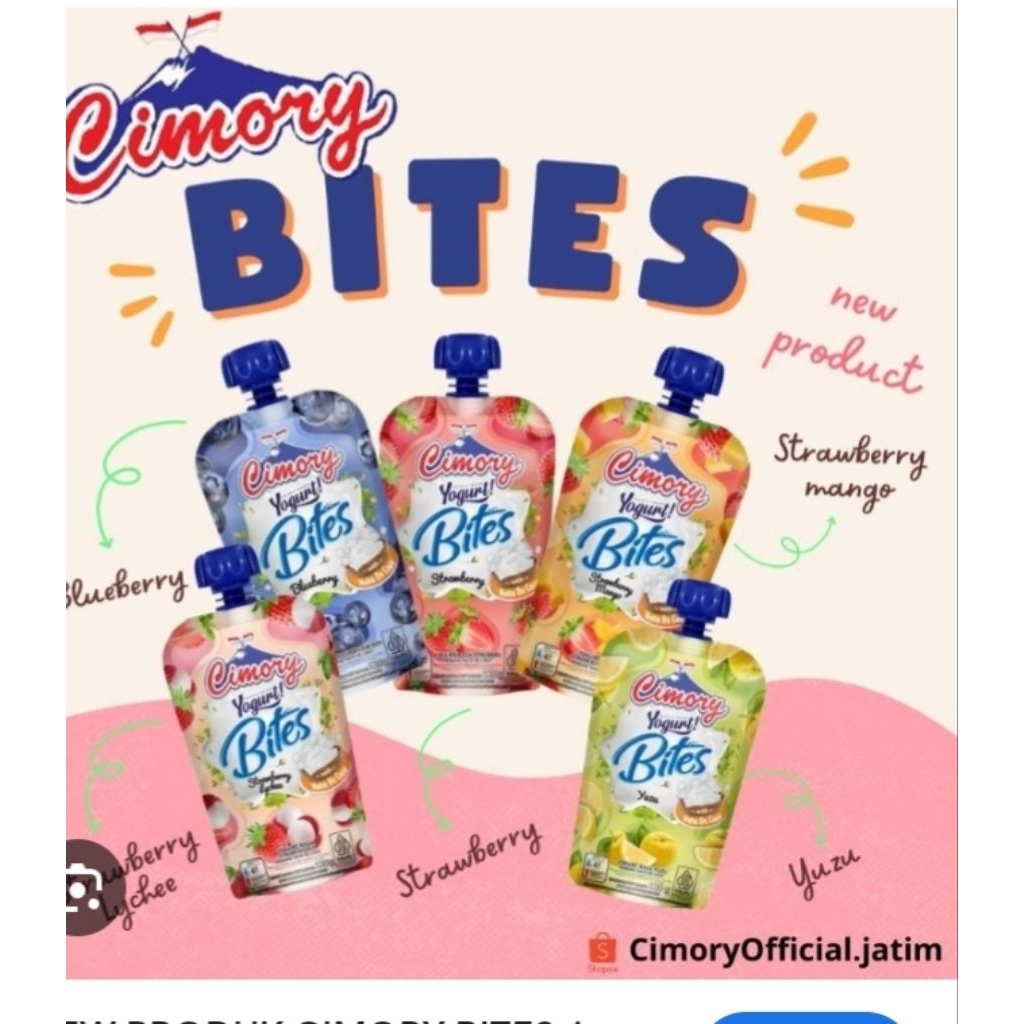 CIMORY BITES . YOGHURT ISI JELLY , CIMORY SQUEEZE BITES 120G