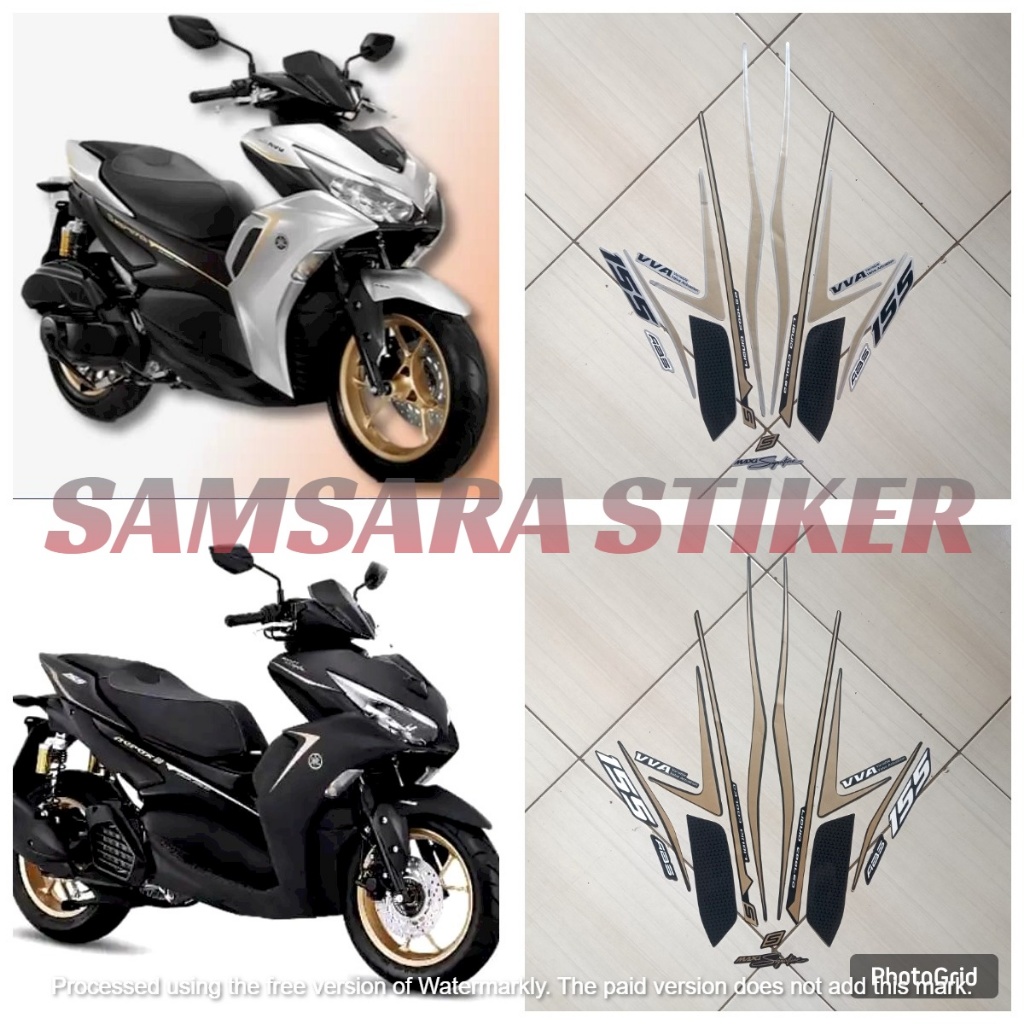 STIKER STRIPING MOTOR YAMAHA  AEROX VVA 155 2022/2023 CONNECTED ABS FULLSET