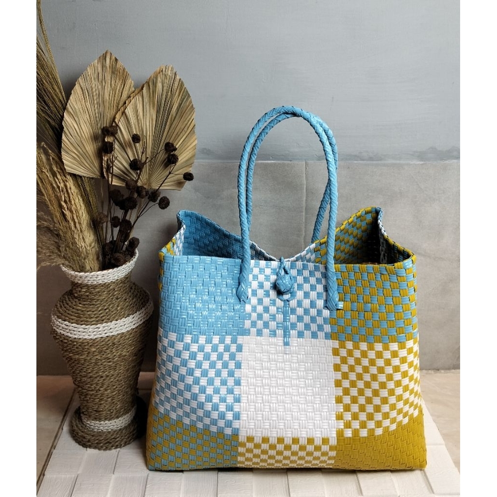 Tas anyam belanja|Tas anyam jumbo|Tas anyam multifungsi bahan premium