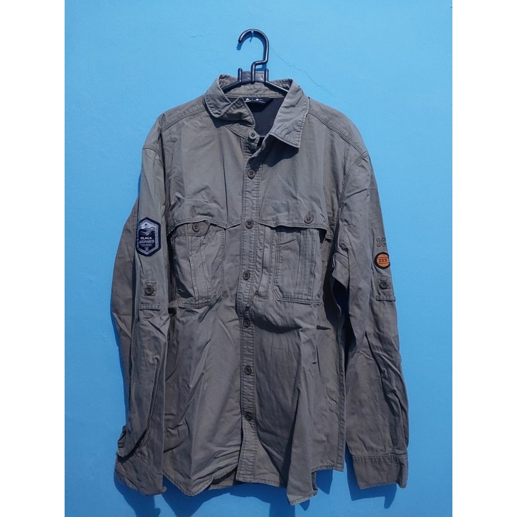 kemeja pdl/lapangan eiger black borneo