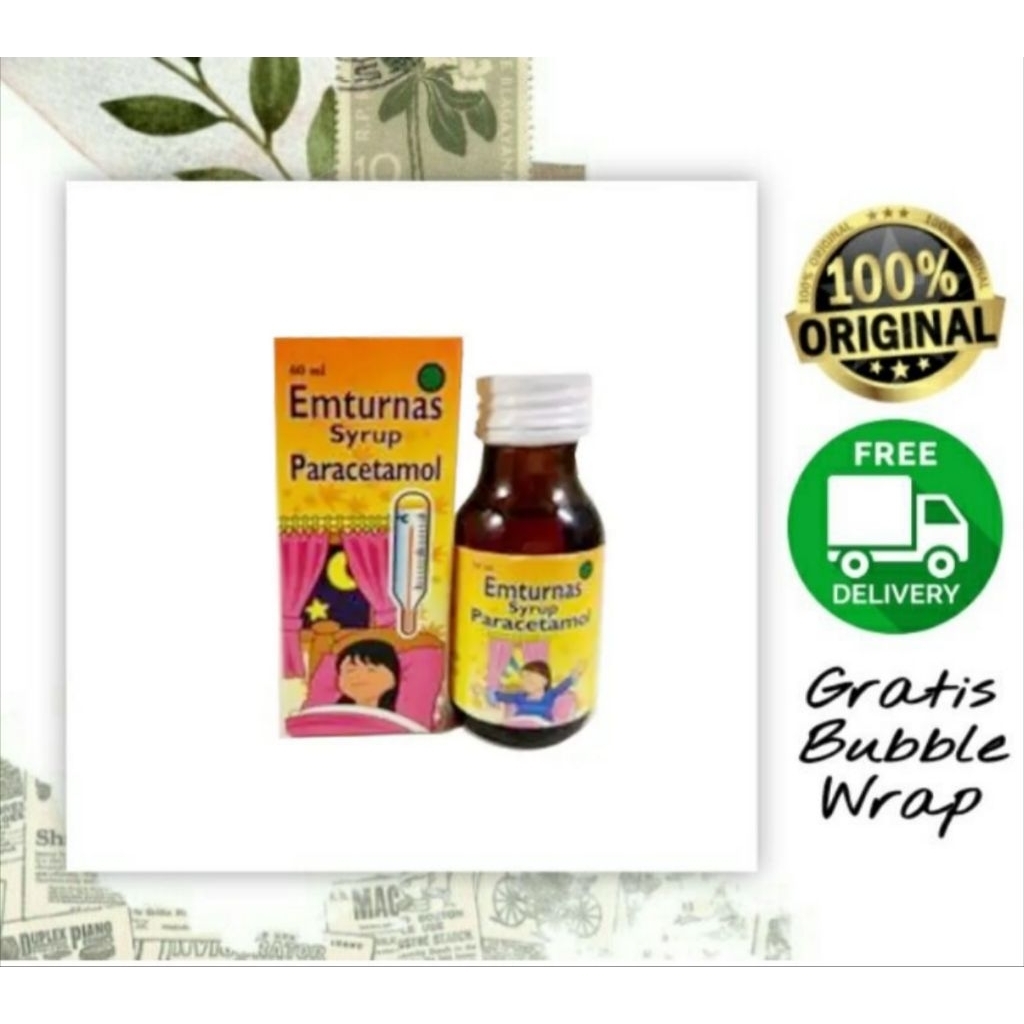 Emturnas Sirup Paracetamol 120mg/5mL isi 60 ml Obat Pereda Nyeri Penurun Deman Anak
