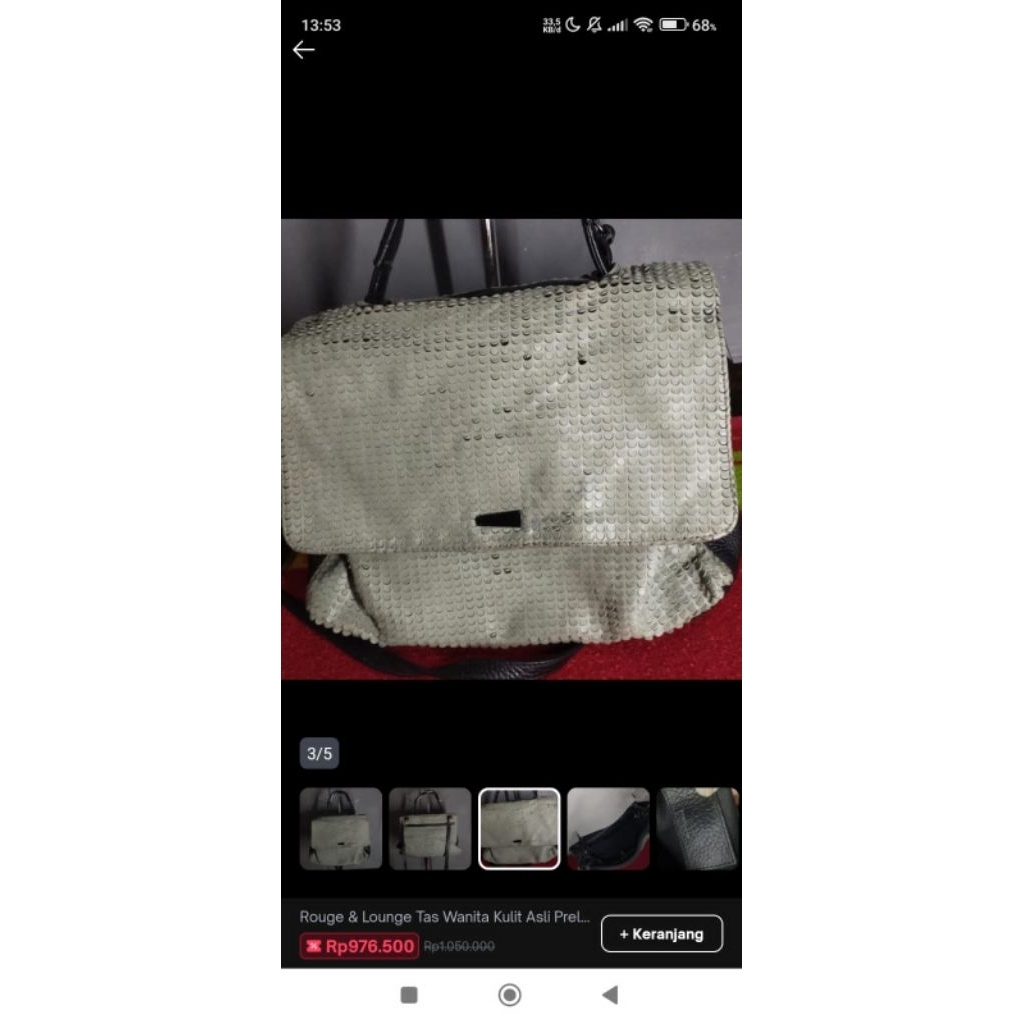 Preloved Tas Rouge Lounge Kulit Asli