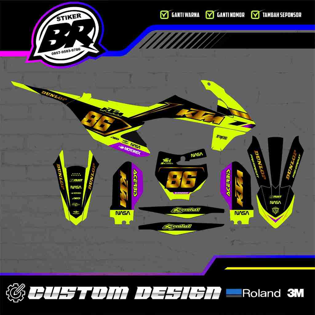 DECAL STIKER KTM 85 2020 - KTM 250 2017 - KTM 250 2020-2022 - KTM 85 2014-2016 - PREMIUM FULLBODY CU