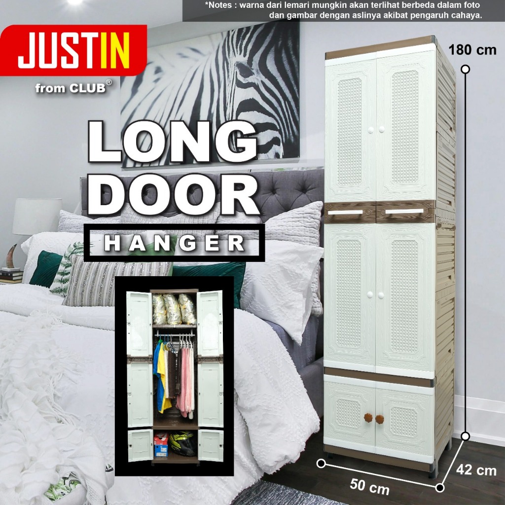 CLUB Long Door Hanger - Lemari Pakaian Plastik - Lemari Plastik Susun - Lemari Baju Gantung