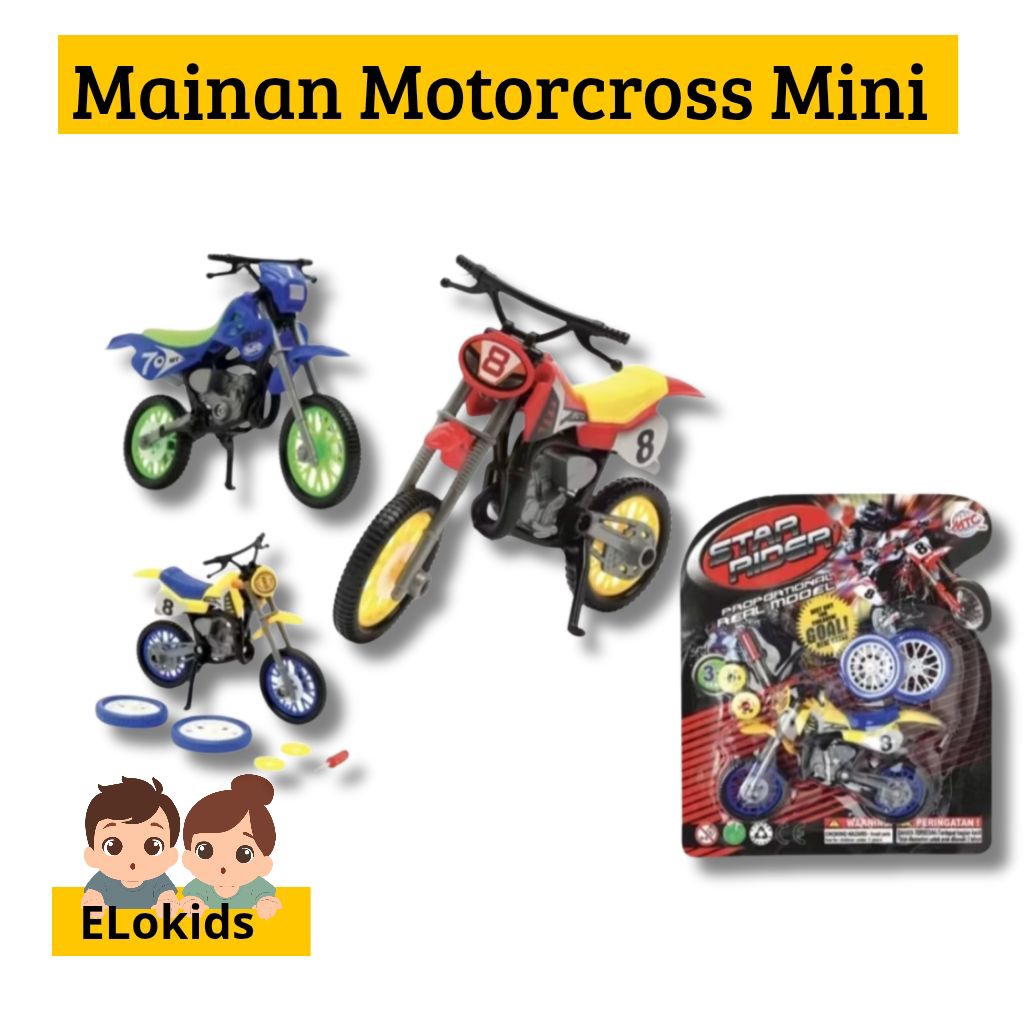Mainan Motor Cross Mini Anak | Mainan Motor Trail Mini Star Rider | Mainan Aksi Anak Laki-Laki