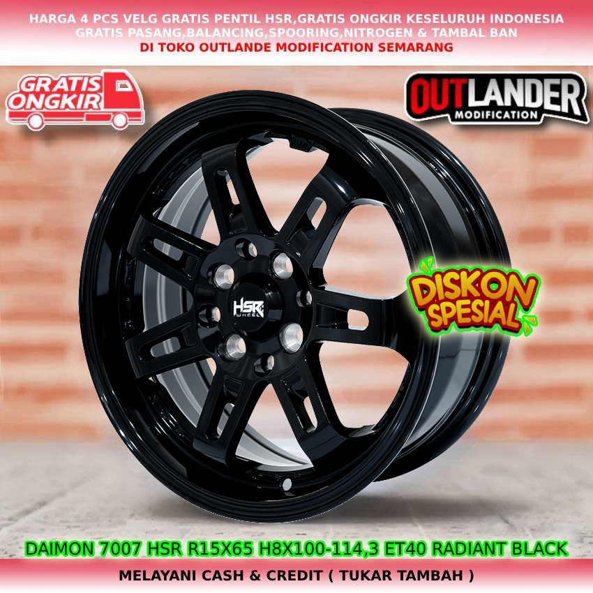 Velg racing Carry| Futura| Panther| Atoz| Accord VTI| Attivo| Xenia| dll velg hsr daimon R15