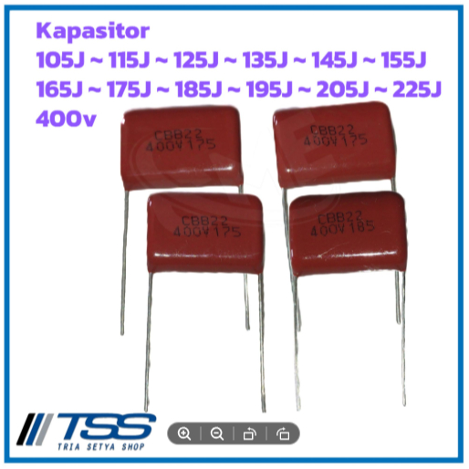 Kapasitor Milar 105J / 115J / 125J / 135J / 145J / 155J / 165J / 175J / 185J / 195J / 205J / 225J / 