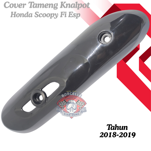 Cover Pelindung Tutup Tameng Knalpot Motor Honda Scoopy Fi Esp Tahun 2017-2019 Model Standar