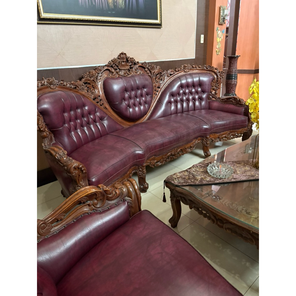 sofa jepara asli jati