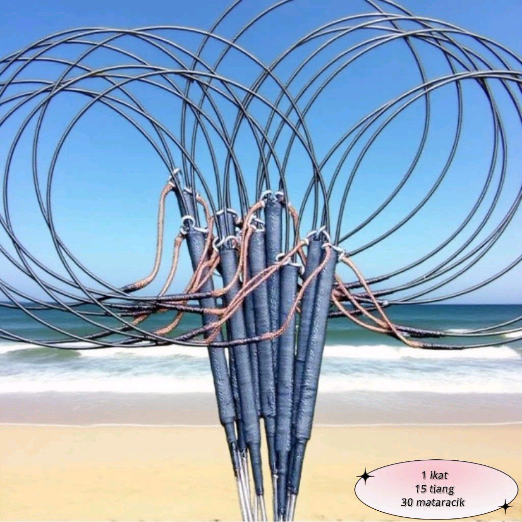 1 ikat, 15 Tiang 30 Mata Racik model kupu-kupu. Jerat tarung, pikat Ayam Hutan: - Lebih Efektif"