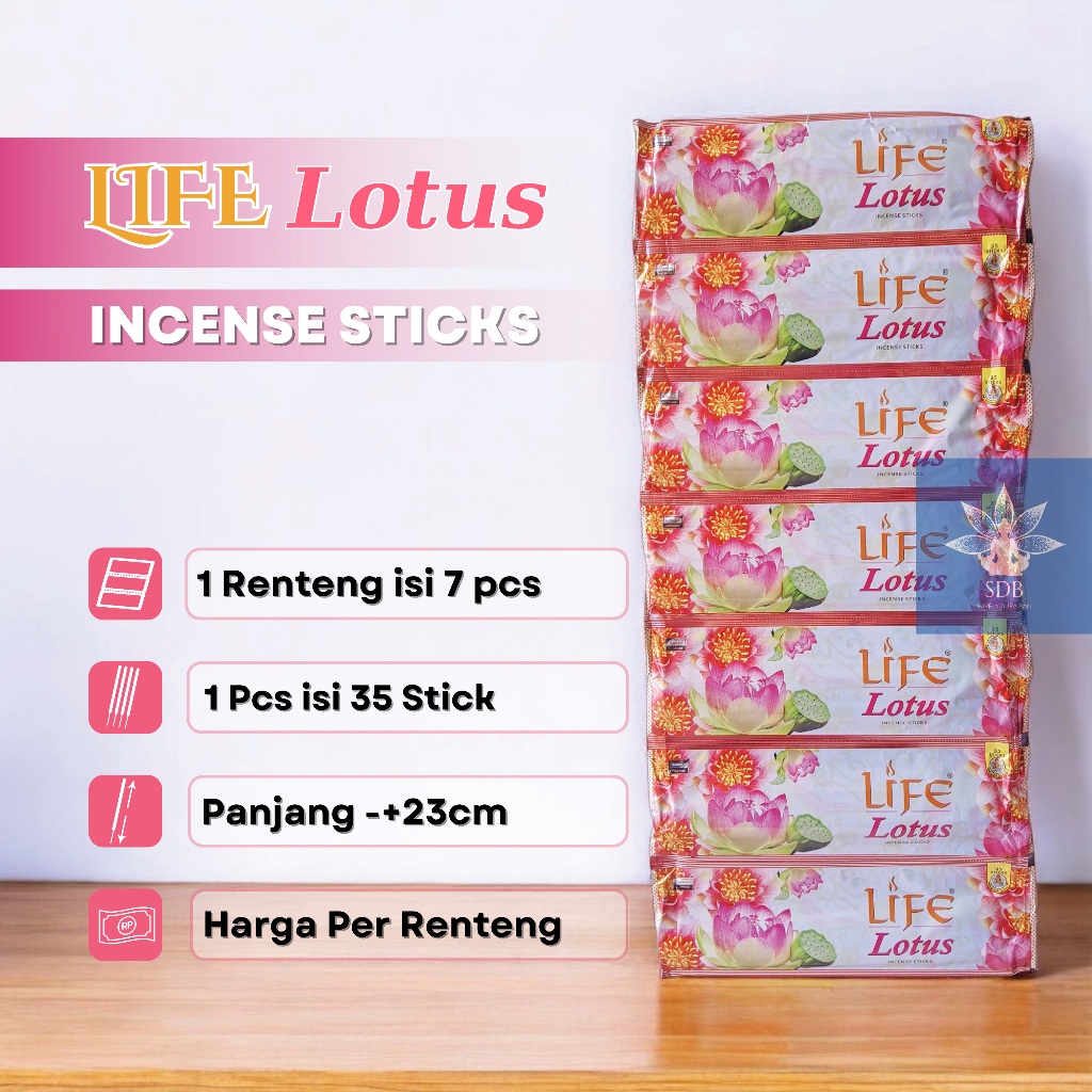 Dupa Life Lotus Aromaterapi Dupa Renteng/Renceng Dupa Darshan Life