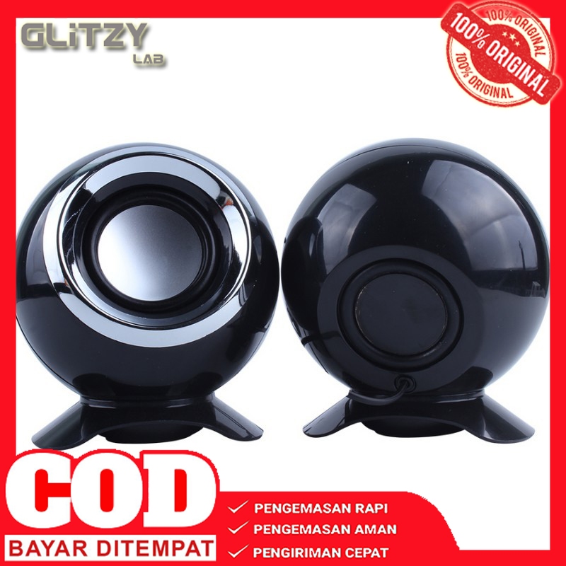 Salon Aktif Speaker Mini 2.0 Komputer Laptop With Switch Volume Control K600 - Glitzy