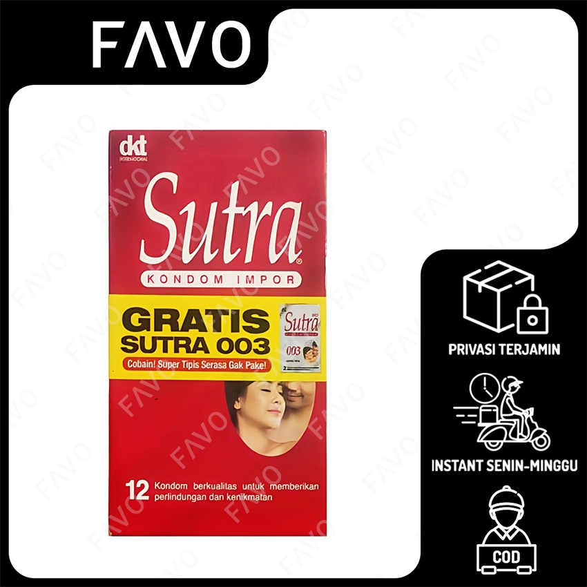 Kondom Sutra Merah isi 12 - Kondom Tipis Sutra