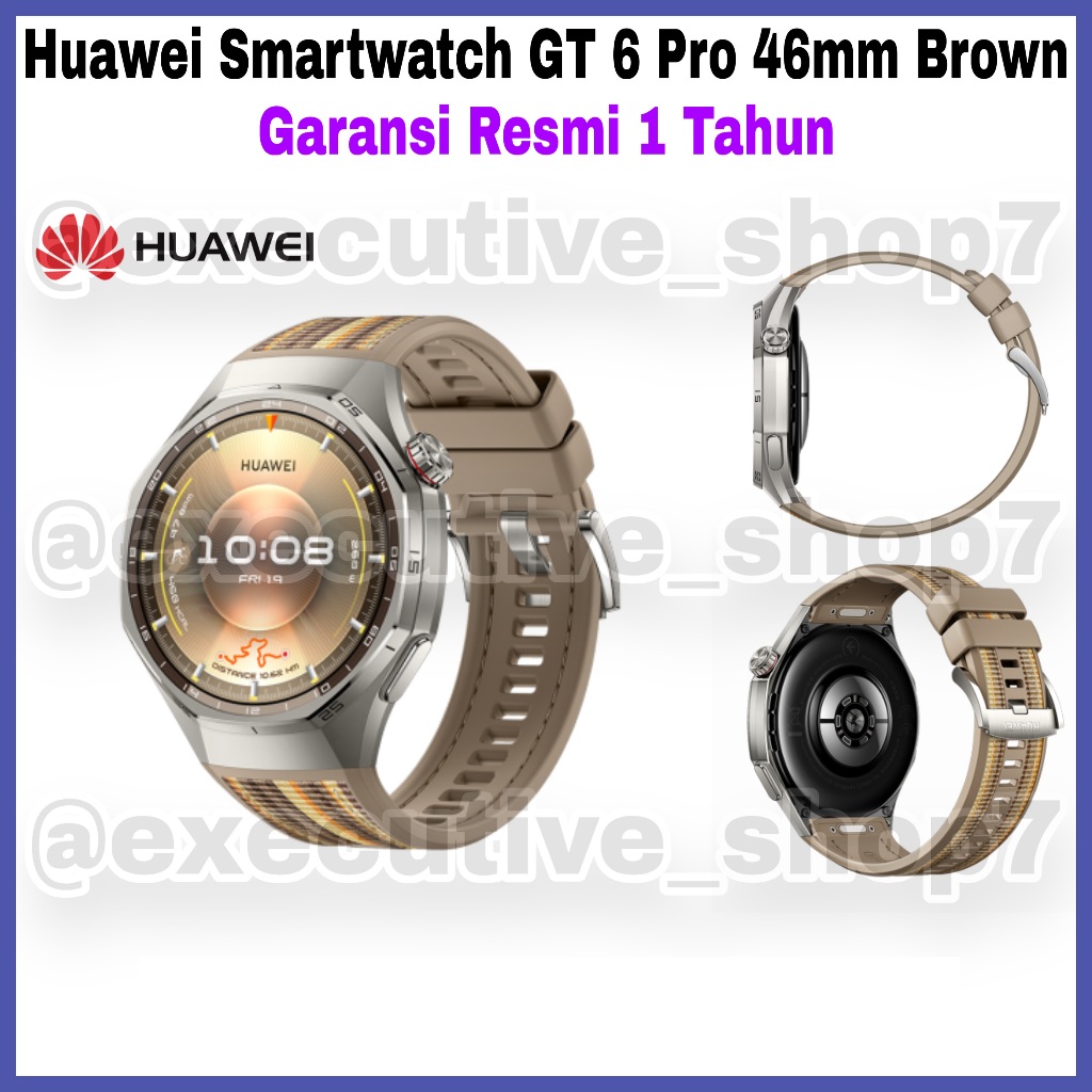 Huawei Smartwatch GT 6 Pro 46mm Brown - Garansi Resmi 1 Tahun