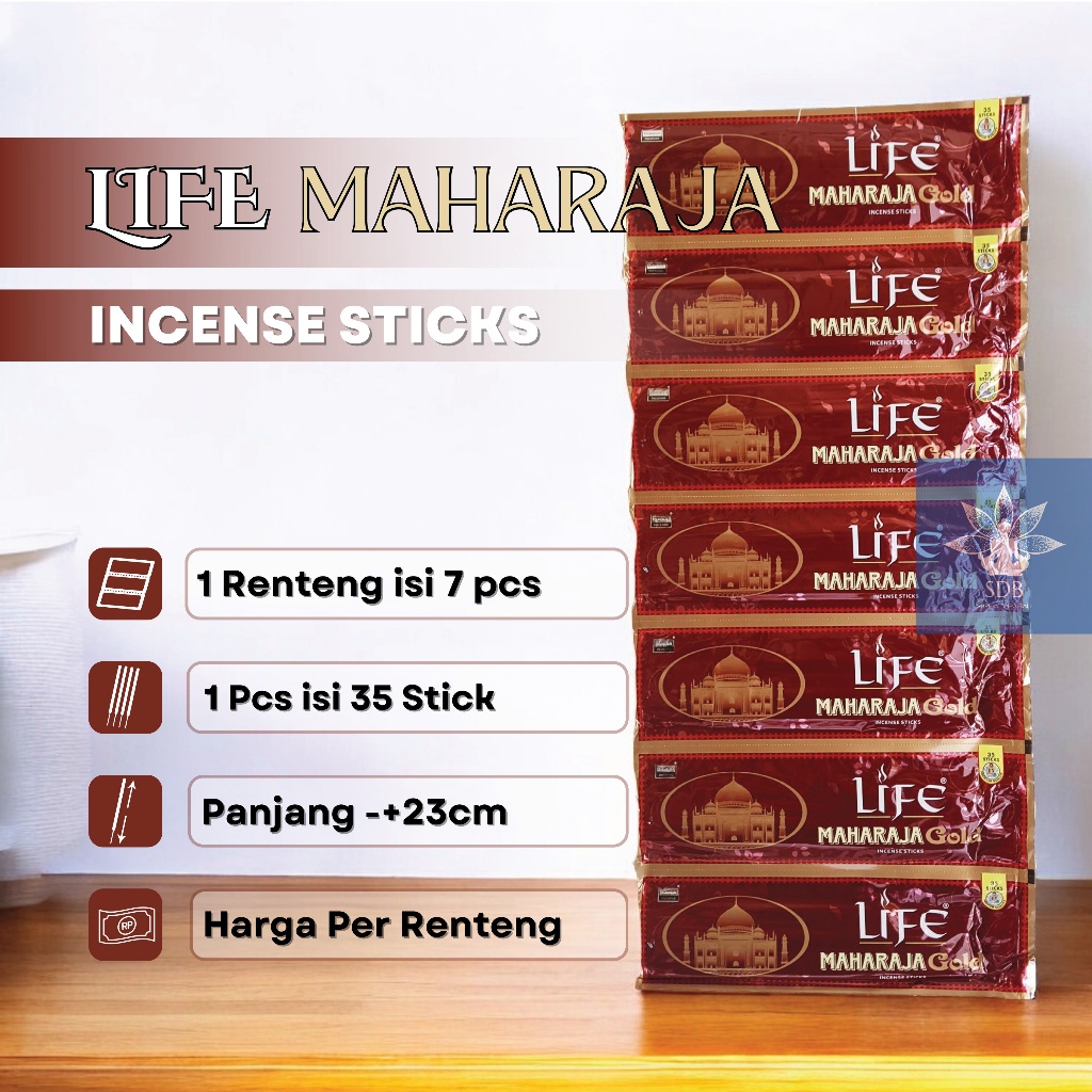 Dupa Life Maharaja Gold Aromaterapi Dupa Renteng/Renceng Dupa Darshan Life
